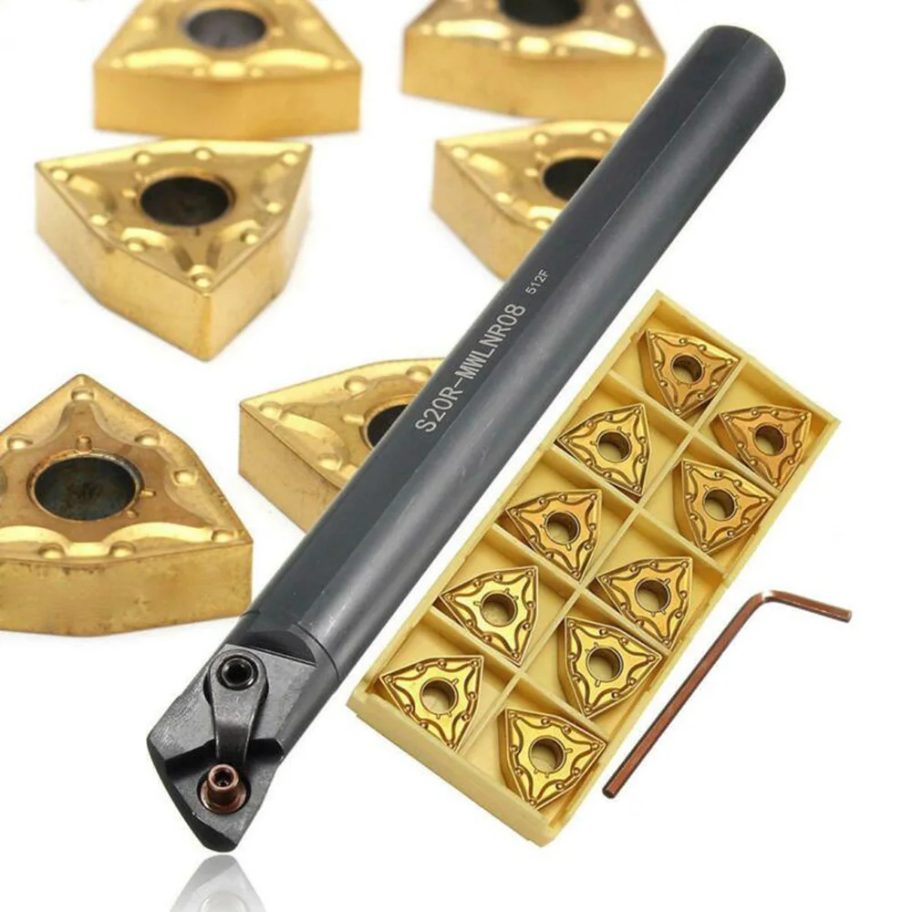Cutting Turning tool Equipment Set S20R-MWLNR08 WNMG0804 Carbide insert