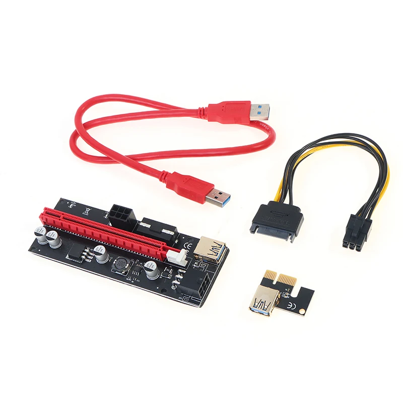 

Ver009 Usb 3.0 Pci-E Райзер Ver 009S Экспресс 1X 4X 8X 16X адаптер удлинителя GPU