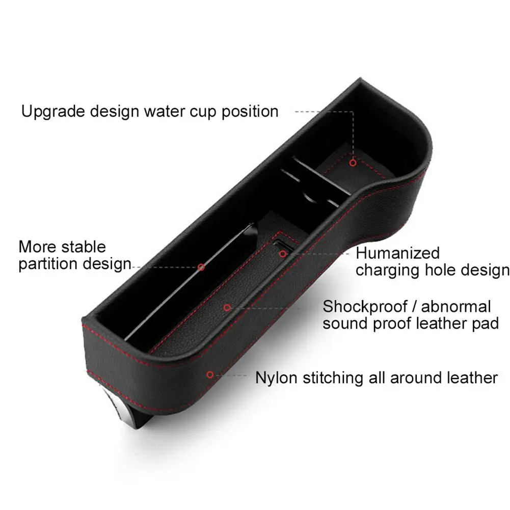 

50% HOT SALESFaux Leather Cars Seat Filler Crevice Gap Organizer Sotrage Box Case Holder