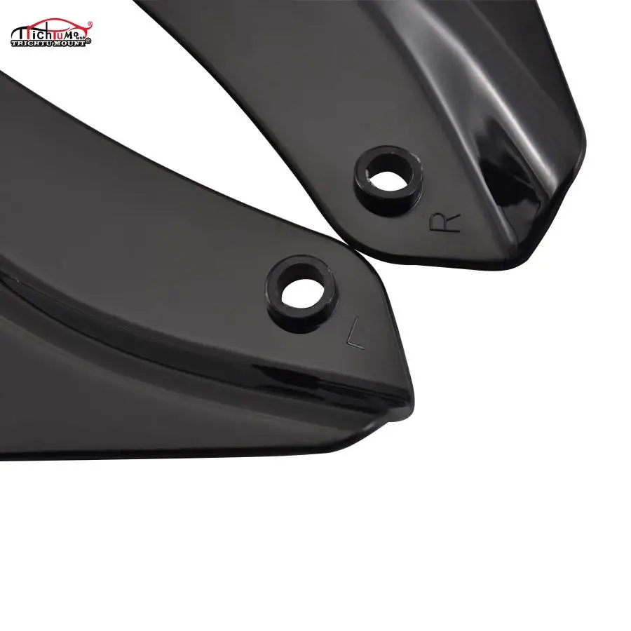 Черное боковое крыло лобового стекла мотоцикла дефлектор воздуха летучая мышь