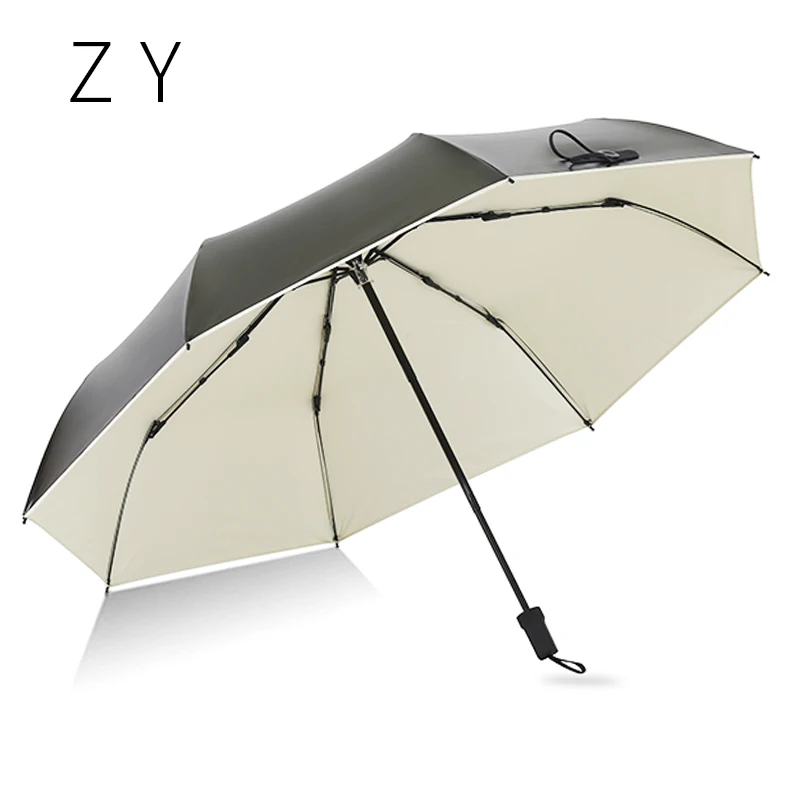 

Ultra Light Black Plastic Sun Umbrella Sun Umbrella UV Protection Small Fresh Umbrella Folding Umbrellas Men Women 50ys033