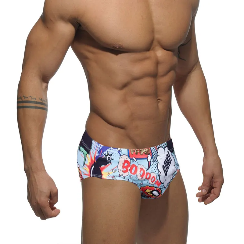 Men's Funny Swimsuits Sexy Swim Briefs Trunks Beach Shorts Swimwear Men Swimming Brief Trunk Surffing Bathing Suit Beachwear