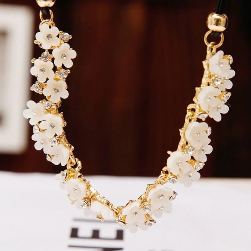 Модное Горячее предложение креативное ожерелье с цветами циркониевый кристалл