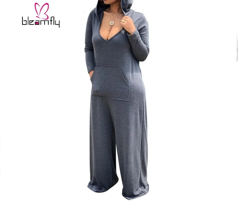 Женский комбинезон свободный с длинным рукавом большого размера 3xl |