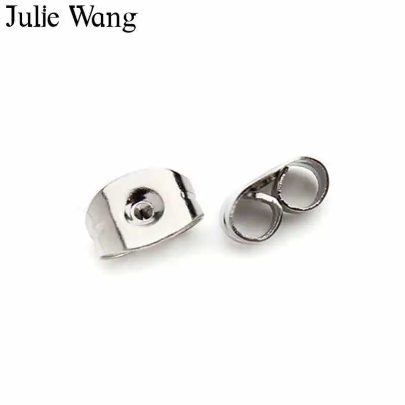 50 шт. застежки для сережек гвоздиков из нержавеющей стали|Ювелирная фурнитура и