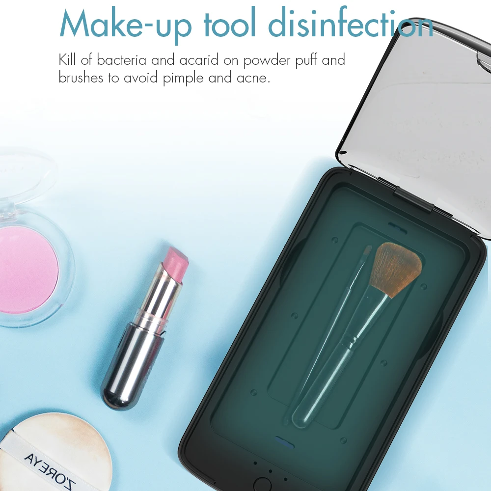 

Multifunction UV Sterilizer Box Wireless Charging UV Sterilizer For Mobile Phone Watch Mask Toothbrush Beauty Disinfection Box