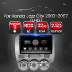 Авторадио Android для Honda Jazz city 2002-2007 2.5D HD экран Автомобильный видеоплеер мультимедийный GPS FM стерео навигация No 2DIN DVD