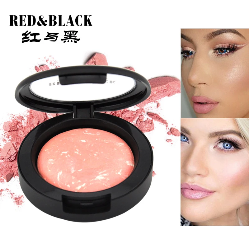 Red&ampBlack Top Quality Professional Cheek 6 Colors Makeup Baked Blush Bronzer Contour Texture pallete | Красота и здоровье