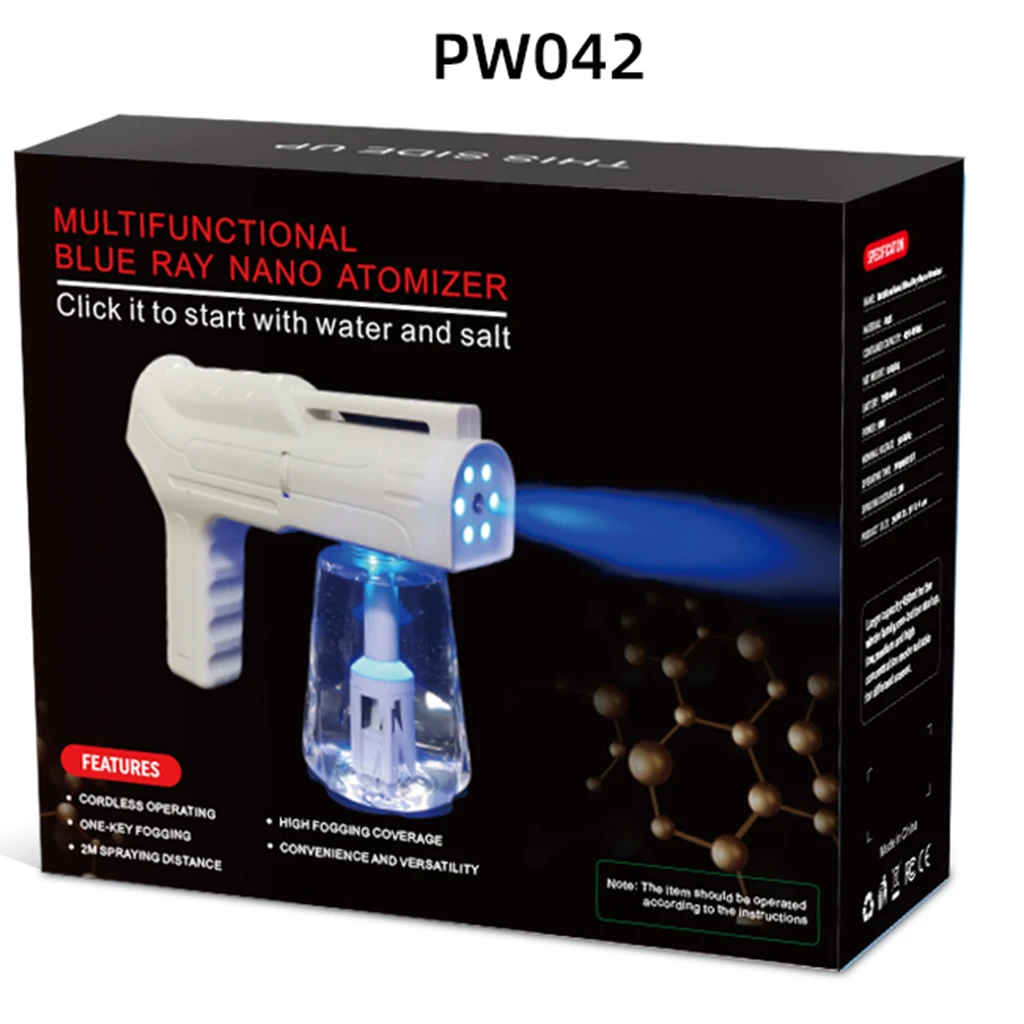 

Blue Light Prayer Nano Steam Spray Fogging Disinfection Sprayer Gun For Home Office Facial Steamer Mister Spray Bottle Automatic
