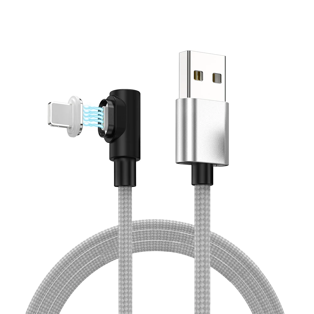 for iphone Tongyinhai usb type C 3A 90 градусов игровой USB кабель F Форма L изгиб зарядный шнур магнитные телефонные кабели для Iphone/Android телефон - Цвет: for iphone