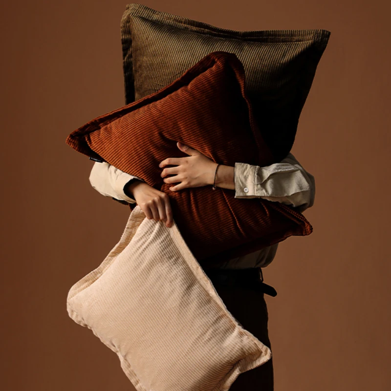 Вельветовый чехол для дивана гостиной уютные домашние декоративные подушки