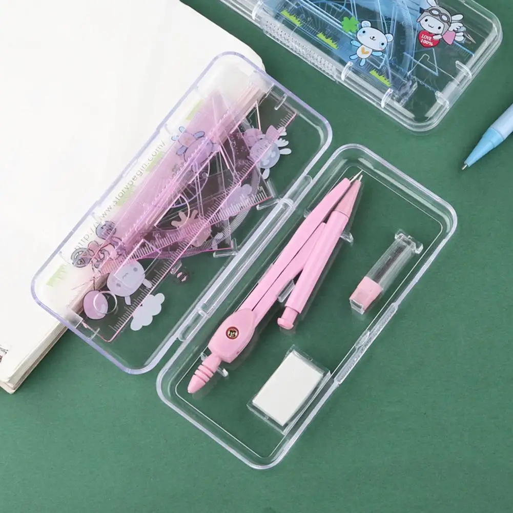 

1Set Professional Drawing Compasses Math Geometry Rulers Precision Tools Drafting Hot Students Stationery Scribing For Draw Q8Y2