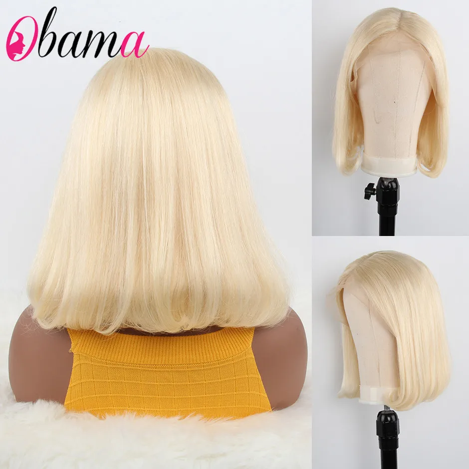 13x4 150% плотность светлые кружевные передние парики короткие человеческие волосы