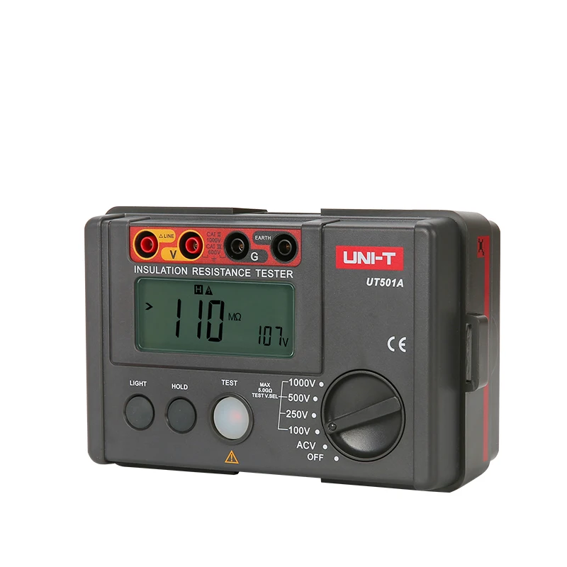 UNI T UT501A тестер сопротивления изоляции 100V 1000V меггер земля Измеритель заземления