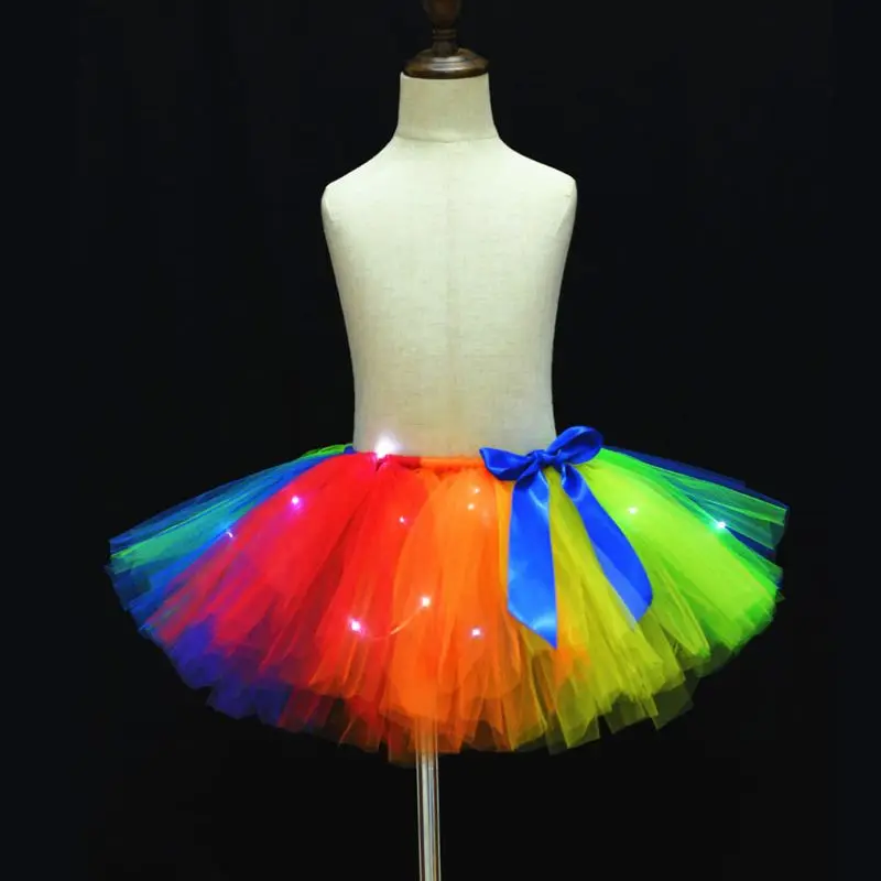 Светодиодный светильник для маленьких девочек Мини-юбка-пачка Контрастная яркая