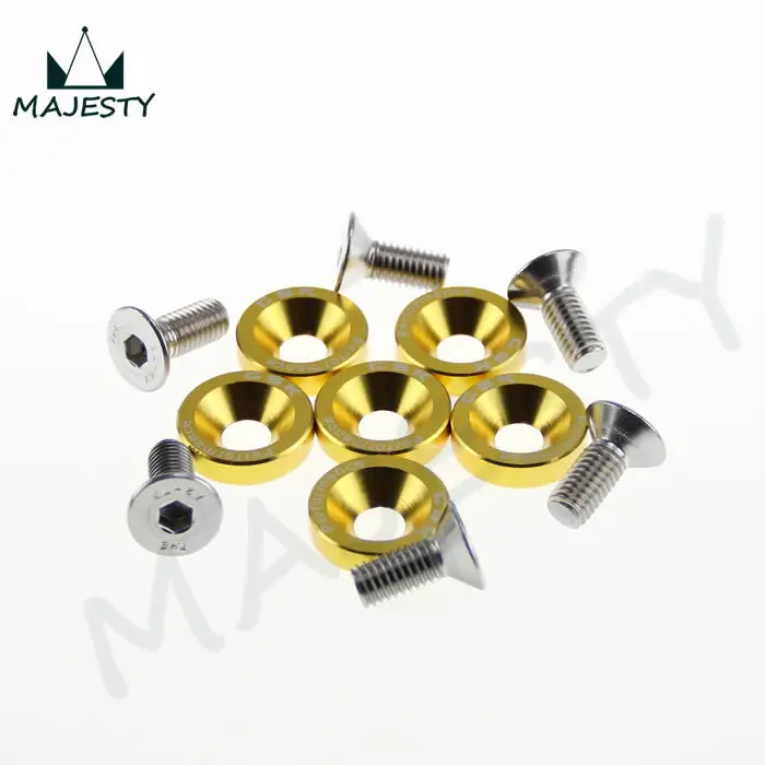 12 шт M8 шестигранные крепежные детали крыло шайба бампер двигателя вогнутые винты