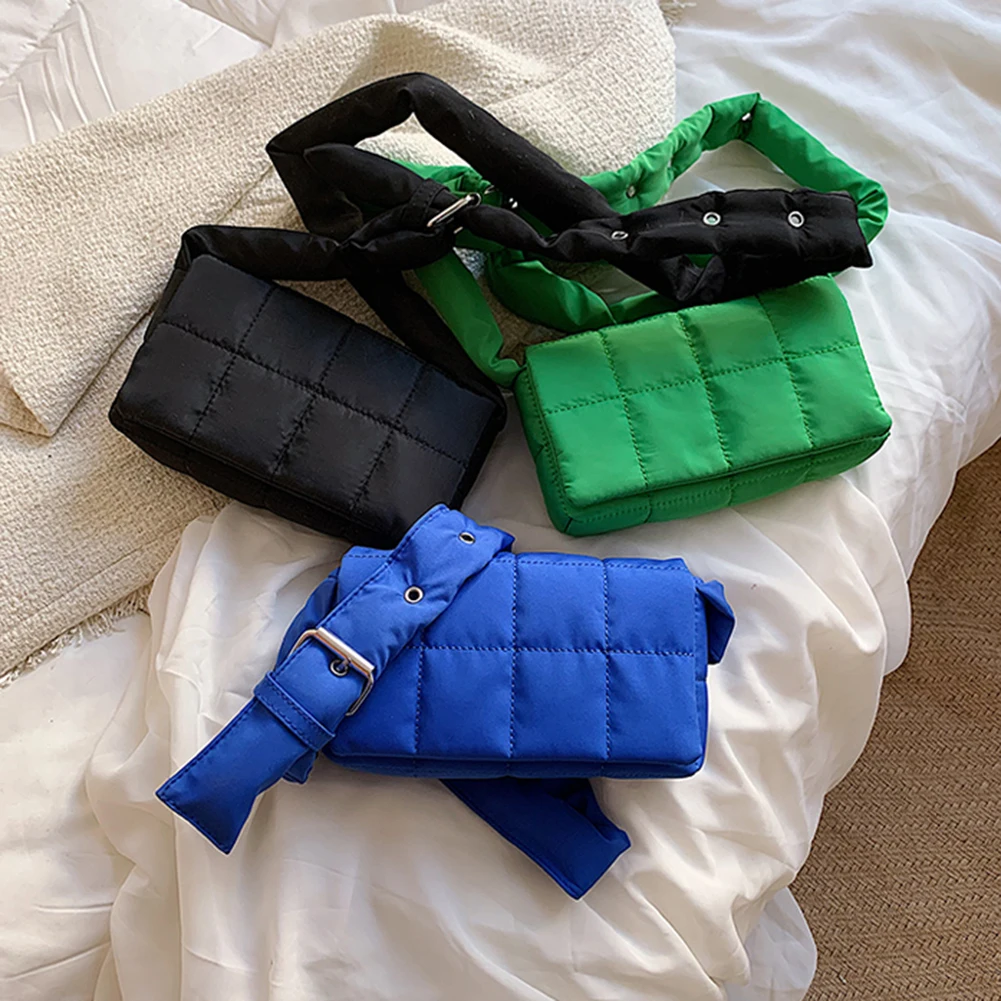 

Women's Bag Fashion Trend Oxford Cloth Lattice Quilted Flap Shoulder Bag Solid Color Mini Shoulder Bag Designer Crossbody Bags