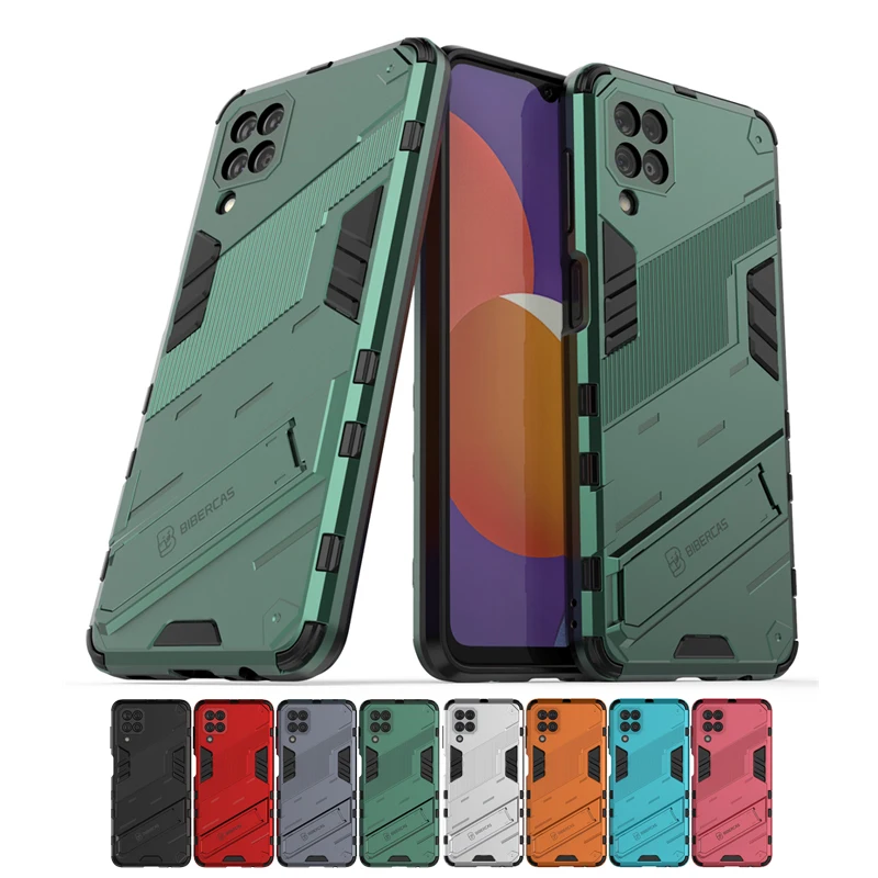 For Cover Samsung Galaxy M12 Case For Samsung M12 A12 A22 Capas Shockproof Kickstander Full Holder Cover For Samsung M12 Fundas