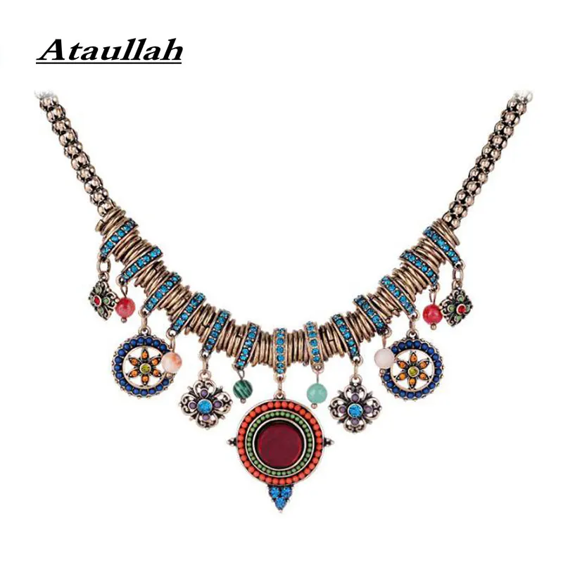 Ataullah Boho Этнические Многослойные Женщины Ожерелье Подвески Богемия Колье