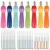 kaobuy 42 pcs felting needles kits wool needle felting supplies with 3 sizes felting needles color wooden handle holder for need