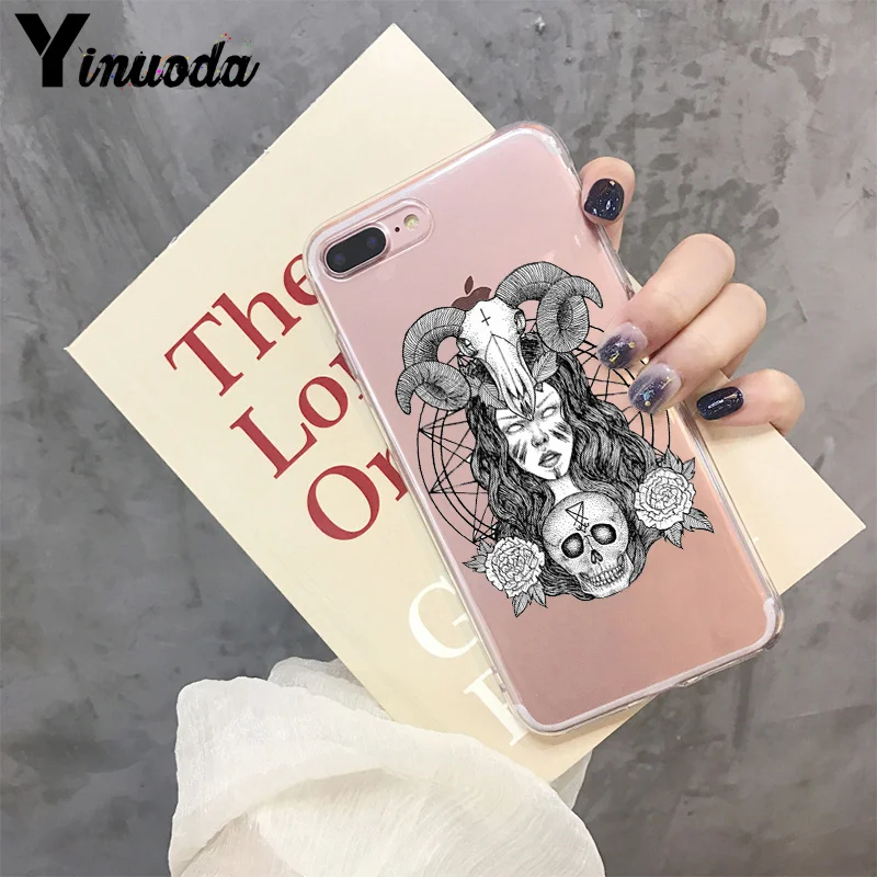 Yinuoda защитный чехол для телефона с принтом пентаграммы в виде сатанической iPhone 8 7