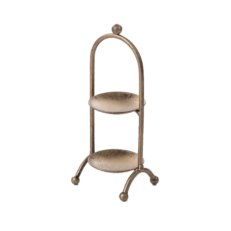 Железная подставка для десерта и кексов конфет с двухслойным держателем торта