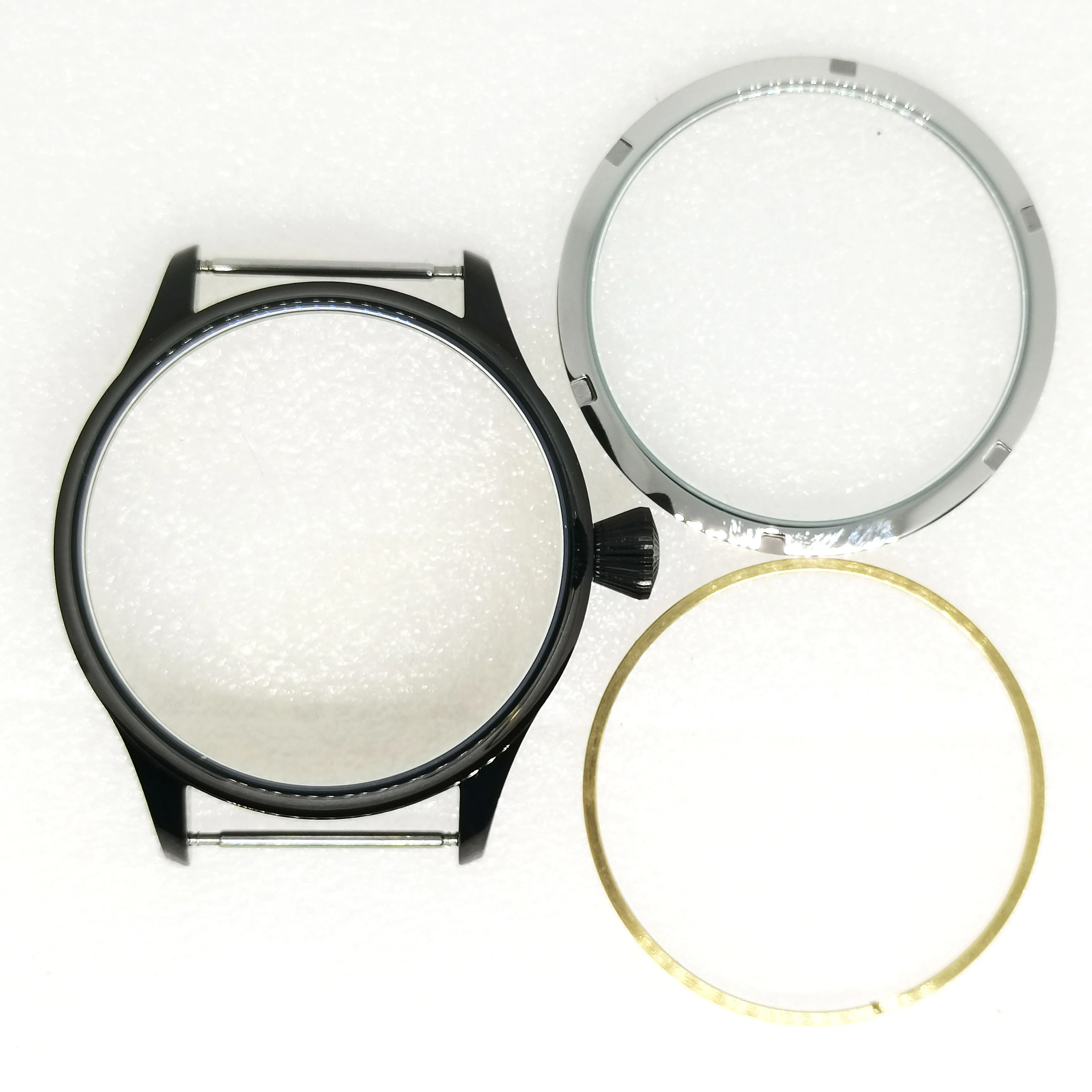 

44MM 316 Stainless Steel Watch Case Add Luminous Dial And Hands Fit ETA 6497 ST36 Manual Movement