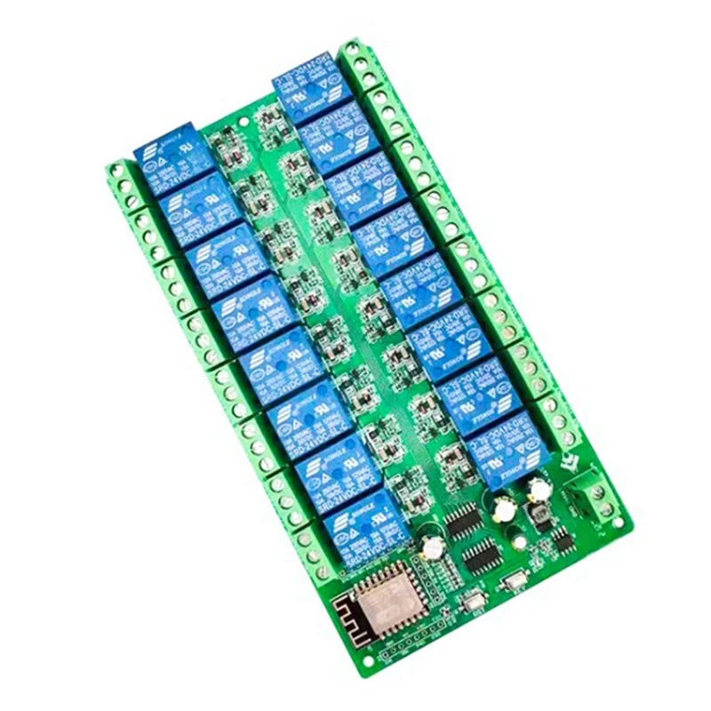 ESP8266 Wi-Fi 16 канальный релейный модуль Женская плата питания каналов режим 24 В/10 А |