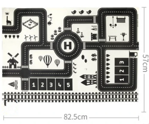 Small Mat 130*100 см Автомобильный парк Игровой Коврик таффик карта шоссе детский портативный автомобиль городская сцена игровой коврик развивающие игрушки для детей детский игровой коврик - Цвет: Small Mat