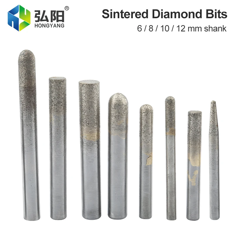 

Stone Sintered Diamond Drill Bit End Mill Ball Head Flat-Bottomed Carving Knife Granite Marble CNC Router Milling Cutter