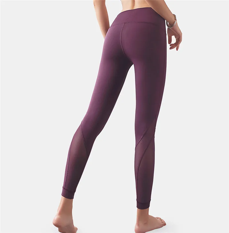 

Women Net Yarn Yoga Pants Fitness For Leggings Gyms Clothing High Waist Female Pants Joggers Training Trousers Hip Lift Leggins