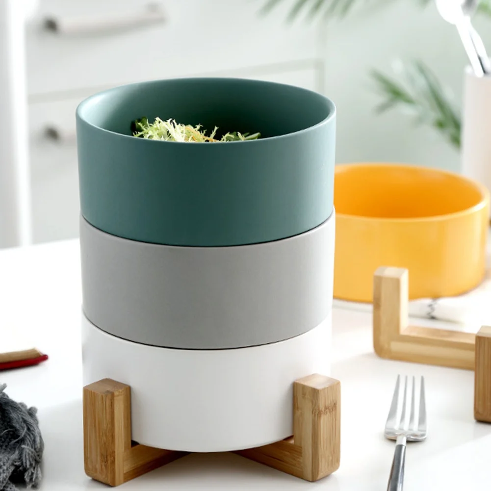 

Керамическая миска для салата, фруктов и десертов, 13 см/400 мл, миска для еды для домашних животных, кошек и собак, посуда, контейнер для питьев...
