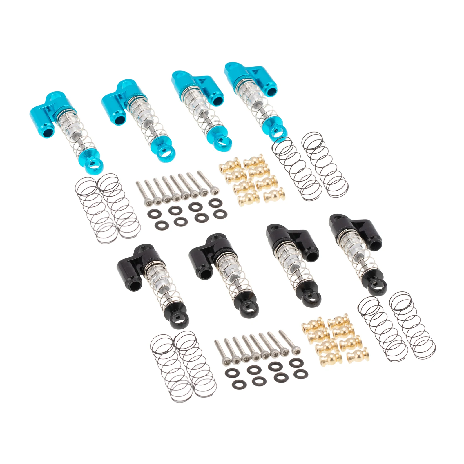 

4pcs Threaded Shocks for Axial SCX24 AXI00002 AXI90081 1/24 Truck Crawler Repair Accessories