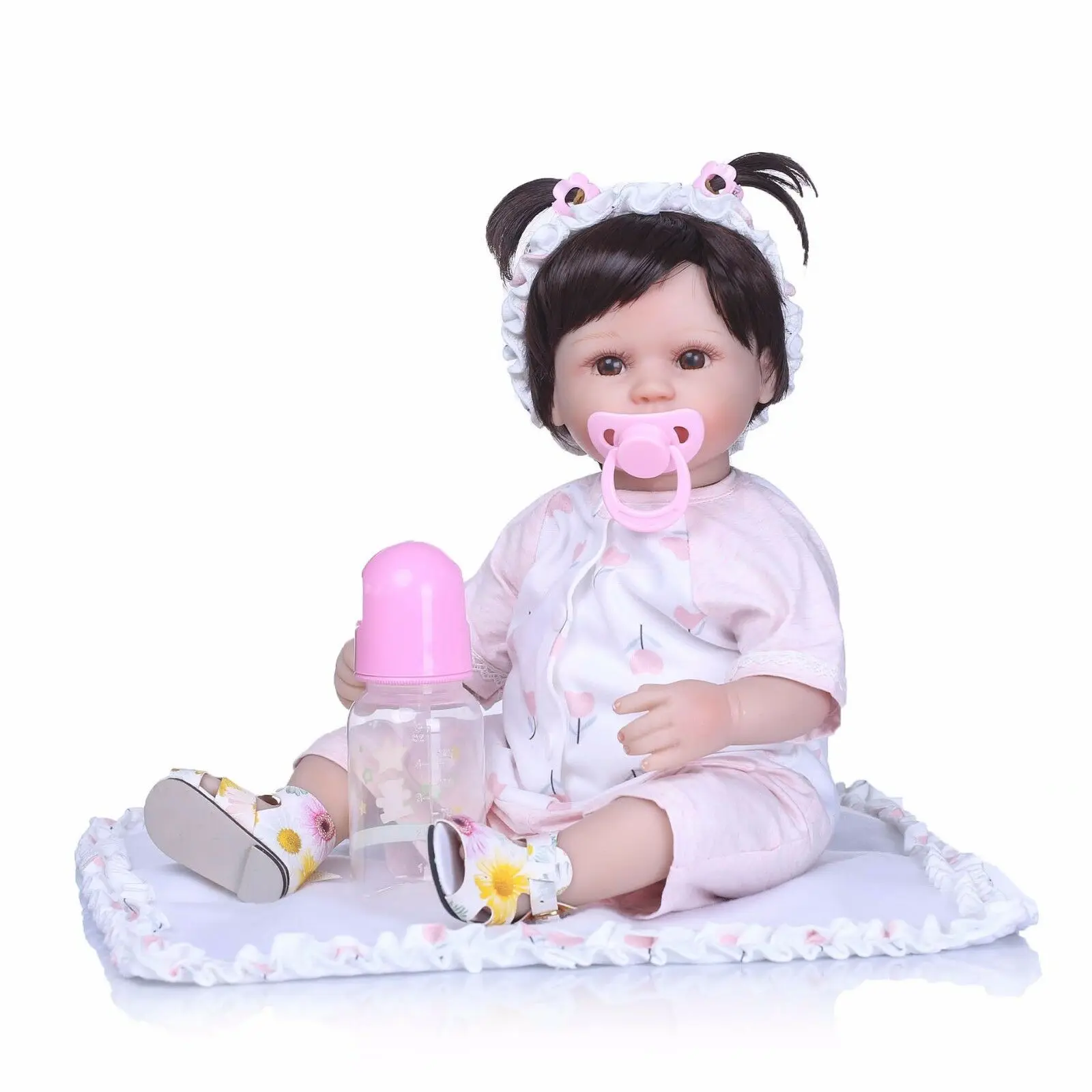 

16'' Reborn Baby Doll Realistic Silicone Cotton Body Newborn Girl Dolls Preemie Baby Girl Toys Girl Toys for Kids Bjd Doll