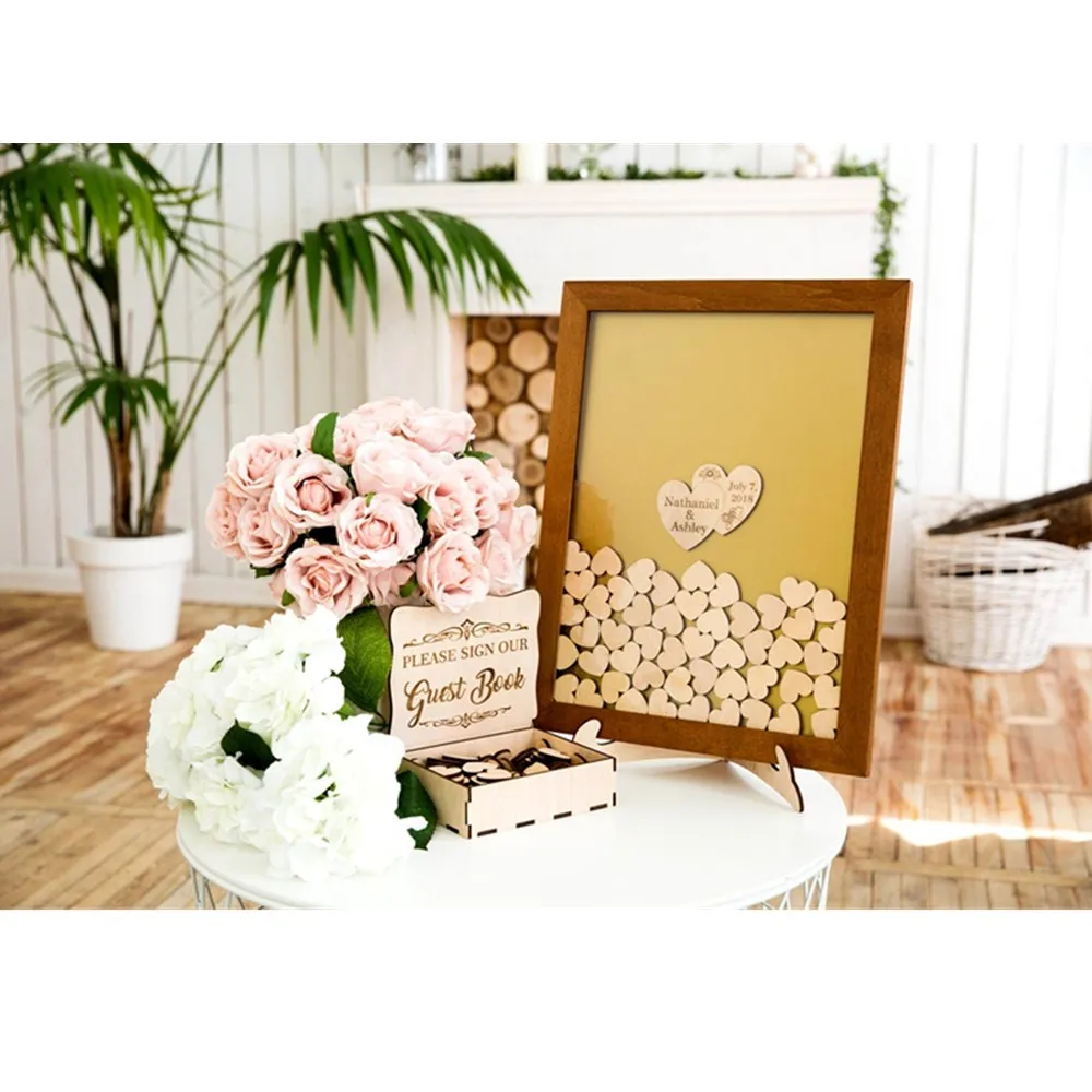 Индивидуальная деревенская Свадебная Гостевая книга индивидуальная деревянная