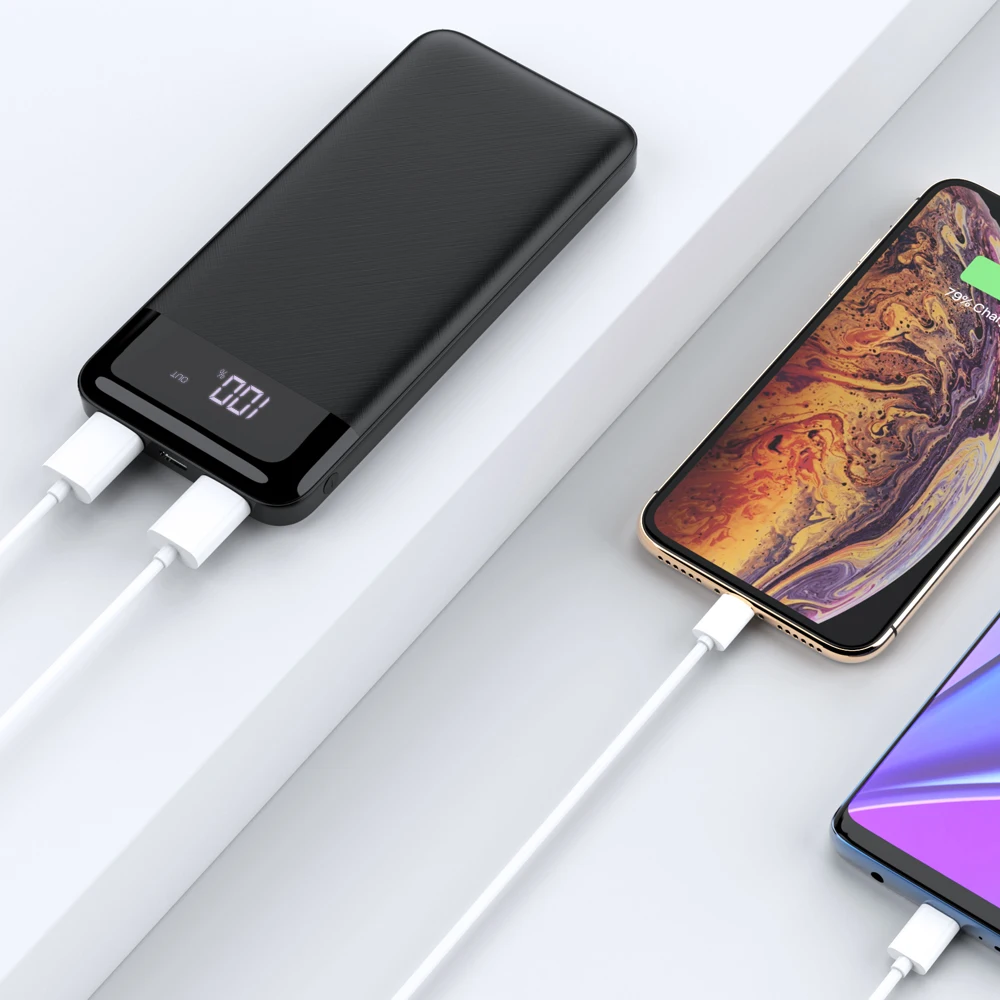 FLOVEME 10000 мАч банк питания двойной usb зарядное устройство Портативный внешний аккумулятор резервный чехол Быстрая зарядка банк питания для iphone Xiaomi Mi 9 внешний аккумулятор