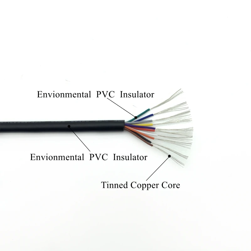 Кабель с покрытием 22AWG канал аудиолинии 2 3 4 5 6 7 8 9 10 ядер изолированный провод из