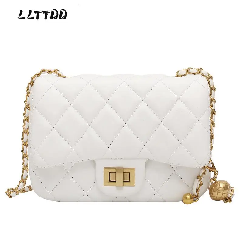 

Luxury Designer Chains Crossbody Bags 2021 New For Women Fashion Diamond Lattice Shoulder Bags Soft Women Messenger Bags Totes