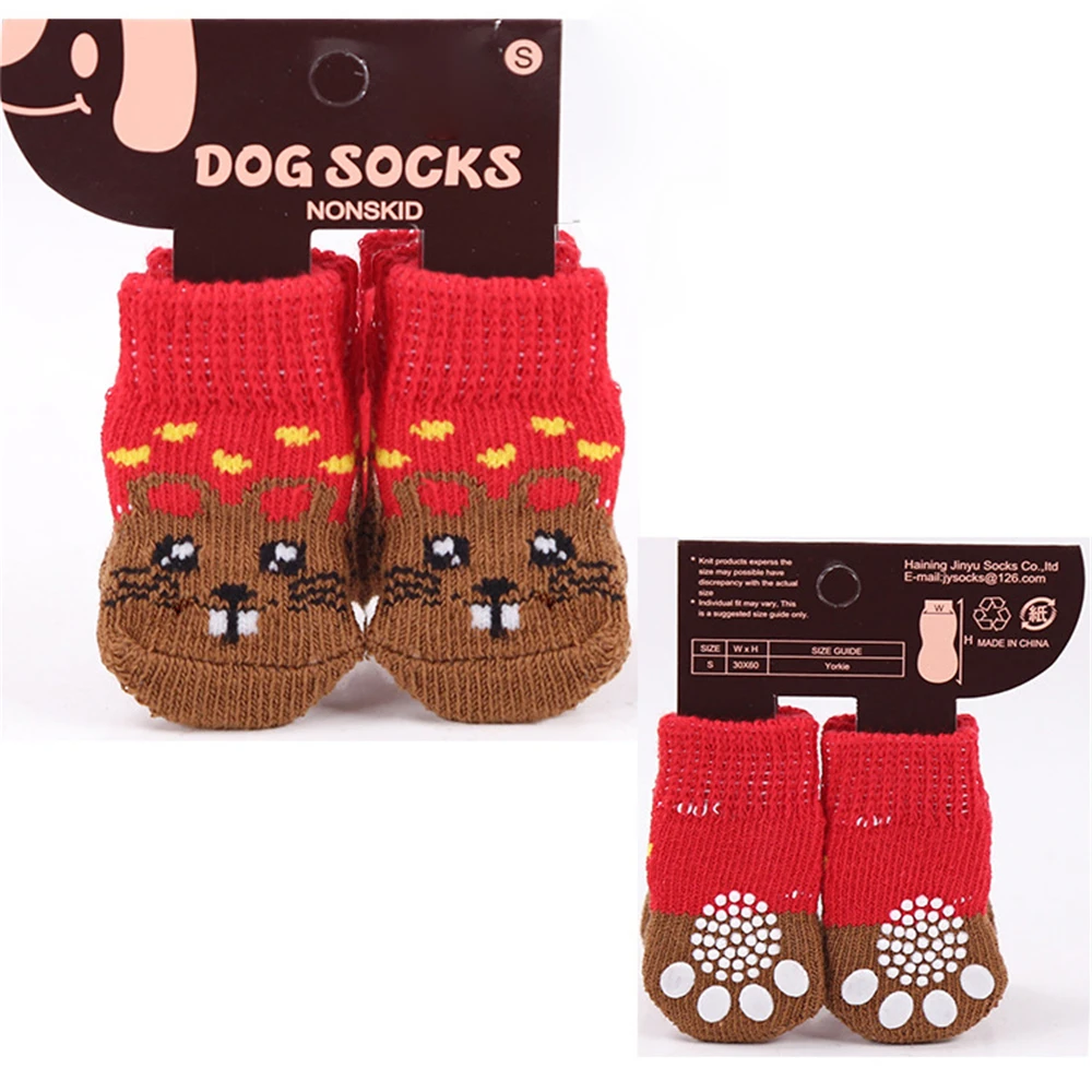 4 шт./компл. Рождественская фотография милые теплые чулки для домашних животных в