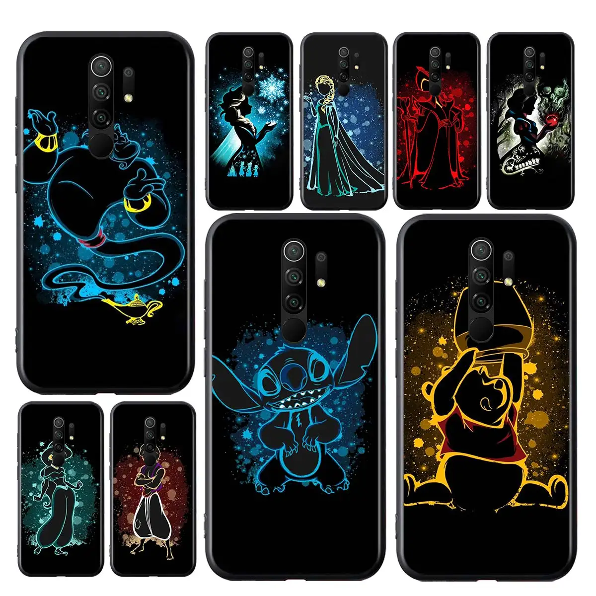 

Disney Princess Shockproof Cover For Redmi K40 Gaming K30i K30T K30S K30 Ultra K20 10X Pro 5G Black Soft Phone Case