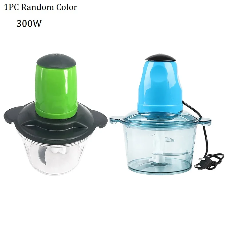 300W random color 2L Электрический кухонный измельчитель еды Мясорубка многофункциональный бытовой кухонный комбайн Кухонный блендер - Цвет: 300W random color