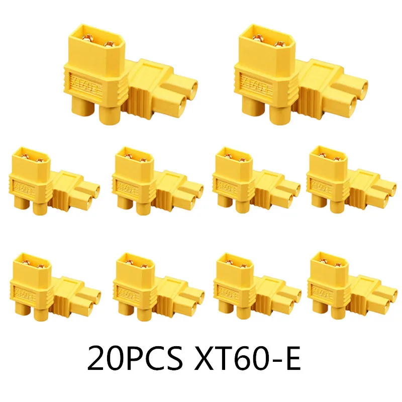 10/20 шт. XT60 черный/голубой/XT60+/XT30UPB/XT60-E/XT60-L штекерно-разъемы Вилки провод с силикатной гелевой обмоткой для Батарея Quadcopter Drone - Цвет: 20PCS XT60-E
