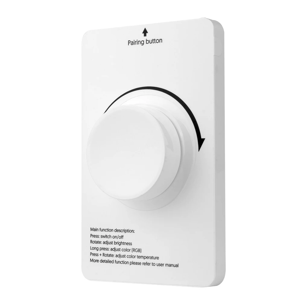 

Wireless Wall Switch Rotary Dimmer Controller Delicate Durable Remote Controller for Bluetooth-compatible Mesh LED Light Bulb