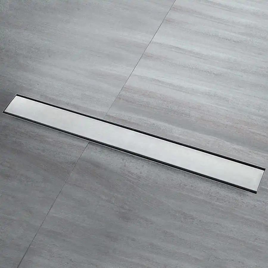 

50/60/70/80/90CM Bathroom Floor Drain Stainless Steel Floor Shower Drain Tile Linear Long Shower Grate Channel Tile Drains Tool