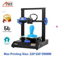 new anet et4x 3d printer complete metal frame filament detecting resume printing quick heating table for 3d diy maker