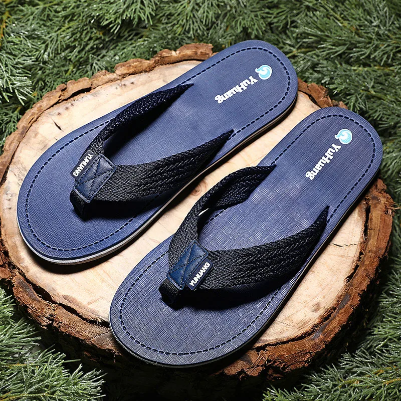 

Mens Flip Flops Flat Bottom Summer Walking Sandals Blue Black Beach Water Shoes Male Flip Flops Casual Slippers Shoes Boys