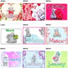 Алмазная живопись, полноразмернаякруглая картина с медведем, календарь, месяц, 5D, вышивка крестиком из страз, настенное искусство, M229