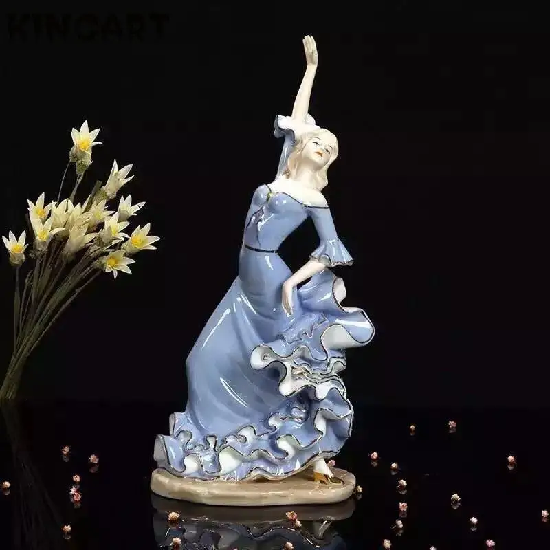 Статуэтки для украшения фарфоровая статуэтка балерины фламинго Скандинавская