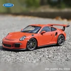 Модель спортивного автомобиля WELLY 1:24 2016 Porsche 911GT3 RS, модель автомобиля из сплава, поделки, украшение, коллекция игрушек, инструменты в подарок