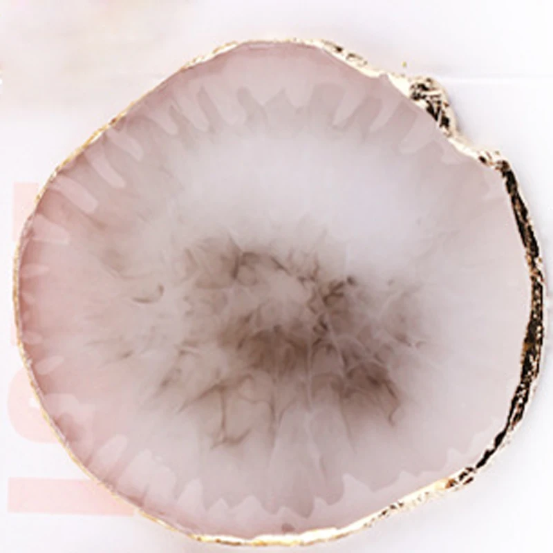 1 шт. Золотая оправа из агата натуральная смола эллиптика форма 9 5*8 см алмазная